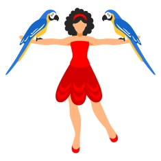 Party Supplies Parrot Performer Cutout | Carnival Circus Theme